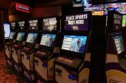 Oneida Casino in Green Bay launched its sports betting terminals on Tuesday, Nov. 30, 2021. It's the first legal sports betting in Wisconsin. Megan Hart/WPR