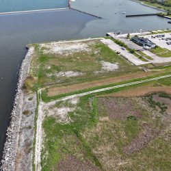 Future cruise ship dock location at Contained Disposal Facility, 2320 S. Lincoln Memorial Dr. Photo by Jeramey Jannene.