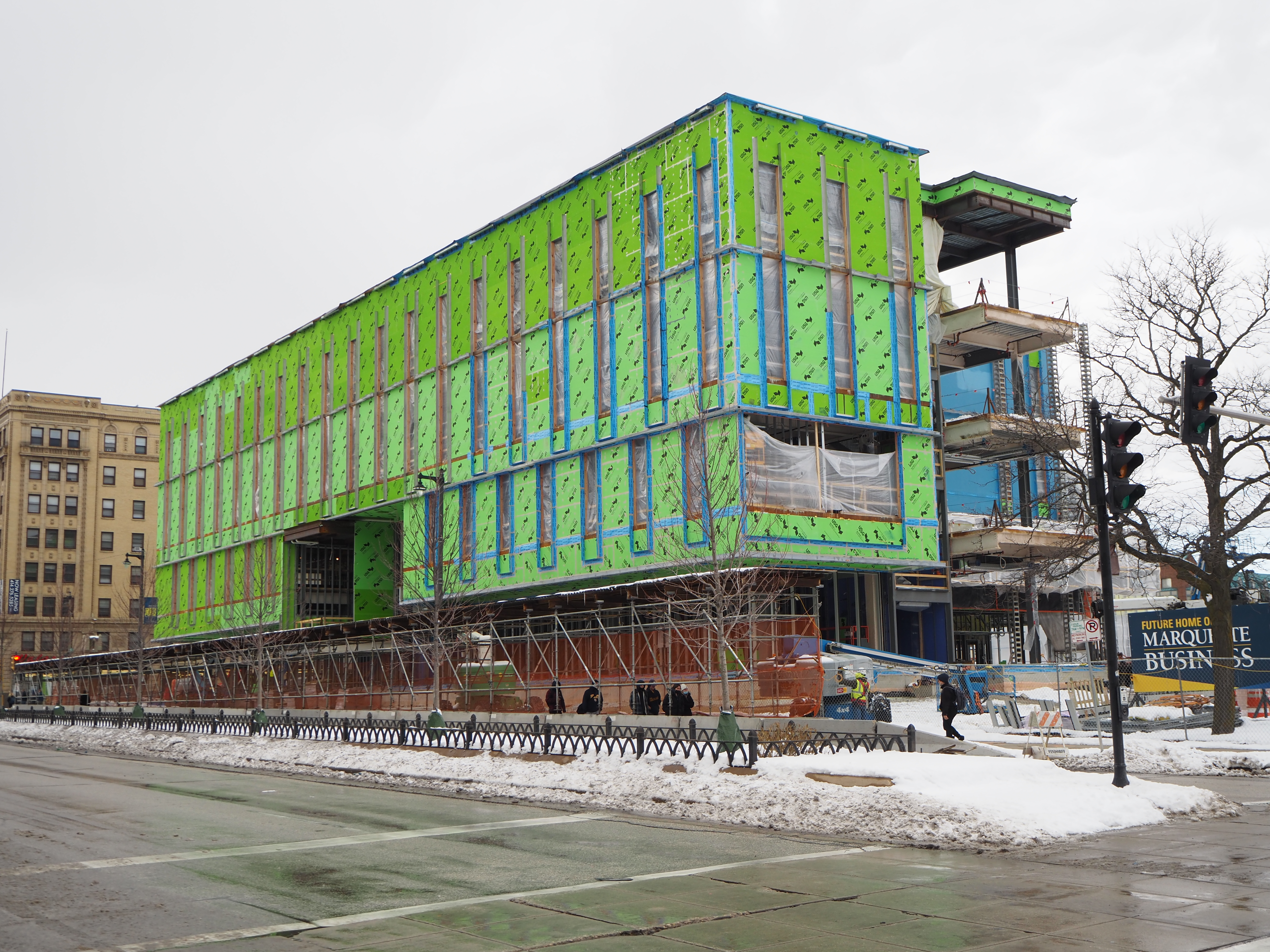 Marquette University's new business administration building. Photo by Jeramey Jannene.