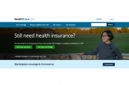 A screenshot of Healthcare.gov, the federal health care marketplace under the Affordable Care Act.