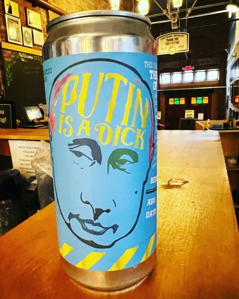 Anti-Putin Crowler. Photo courtesy of Lakefront Brewery.