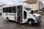 The Street Angel’s new outreach bus. Photo by Isiah Holmes/Wisconsin Examiner.