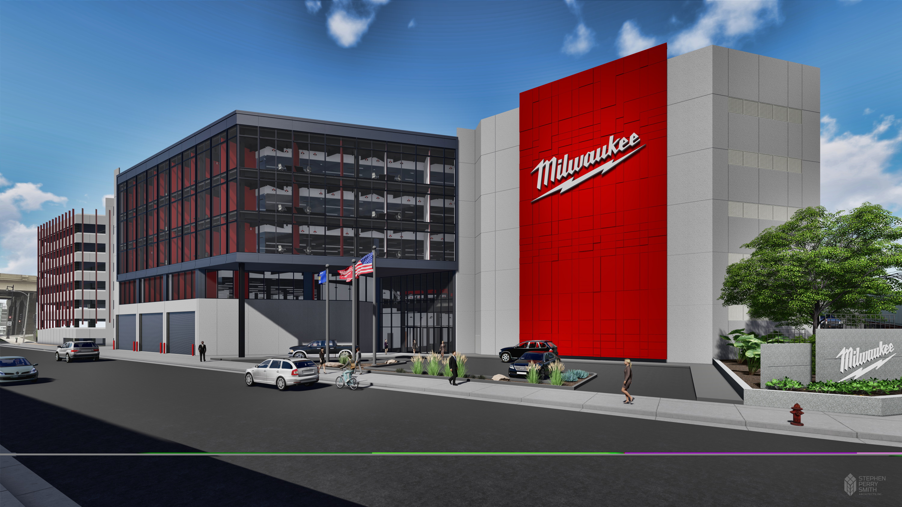 Milwaukee Tool downtown office. Rendering by Stephen Perry Smith Architects.