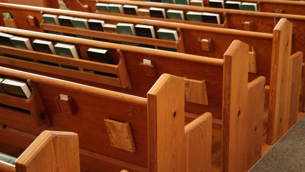 Church pews. Pixabay License Free commercial use No credit required