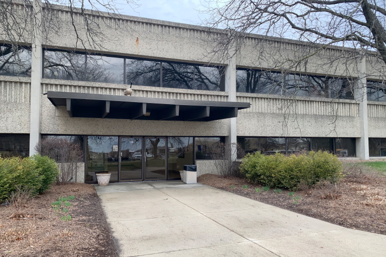 This Brookfield, Wis., office building is the headquarters for former state Supreme Court Justice Michael Gableman’s investigation of the 2020 election. Attorney Erick Kaardal and the Thomas More Society are subleasing office space from Gableman’s company as they assist in the Assembly’s investigation. The building was photographed on April 13, 2022. (Matt Mencarini / Wisconsin Watch)