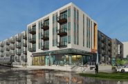 Riverwest Workforce Apartments and Food Accelerator. Rendering by Engberg Anderson Architects.