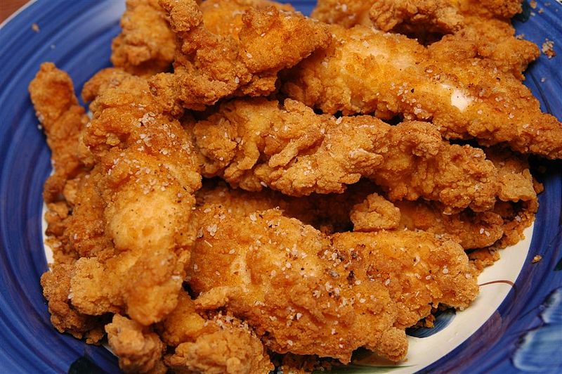 Fried chicken. Photo by Mike DelGaudio from USA, CC BY 2.0 <https://creativecommons.org/licenses/by/2.0>, via Wikimedia Commons