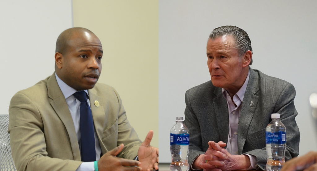 Cavalier Johnson, left, and Bob Donovan are running for mayor in a special election Tuesday. Do you know what the Milwaukee mayor does? If not, we got you. Photos by Sue Vliet and Adam Carr/NNS.