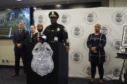 Police Chief Jeffrey Norman and Mayor Cavalier Johnson lead a press conference addressing May 13 shootings. Photo by Jeramey Jannene.