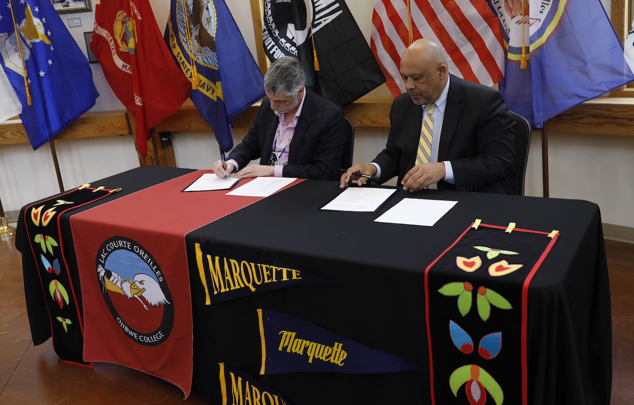Marquette University signs transfer partnership with Lac Courte Oreilles Ojibwe College