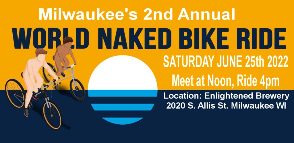 2022 World Naked Bike Ride Milwaukee flier