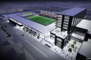 Westown soccer-theater complex. Rendering by Kahler Slater.