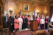 Wisconsin Democrats hold a press conference ahead of Gov. Evers’ special session on June 22 to repeal the state’s 1849 felony abortion ban. Photo by Luther Wu/Wisconsin Examiner.