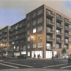 New Land's proposal for 1000-1010 S. 5th St. Rendering by Korb + Associates Architects.