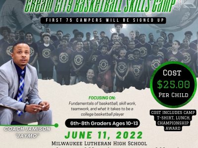 Local Milwaukeean Jamison “Jaymo” Montgomery Host 3rd Cream City Basketball Skills Saturday, June 11th, Ages 10 – 13