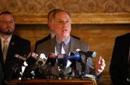 Speaker Robin Vos, R-Rochester, is seen during a press conference proposing a series of law enforcement bills at the Wisconsin State Capitol on Jan. 25, 2020 in Madison, Wis. Coburn Dukehart/Wisconsin Watch