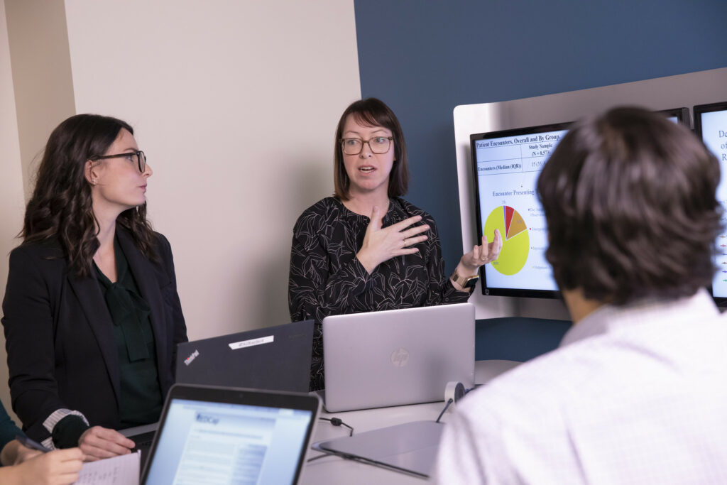 Veronica Fitzpatrick, center, a research scientist with Advocate Aurora Research Institute, is heading a project to determine why some are underrepresented in clinical trials. Photo provided by Veronica Fitzpatrick/NNS.