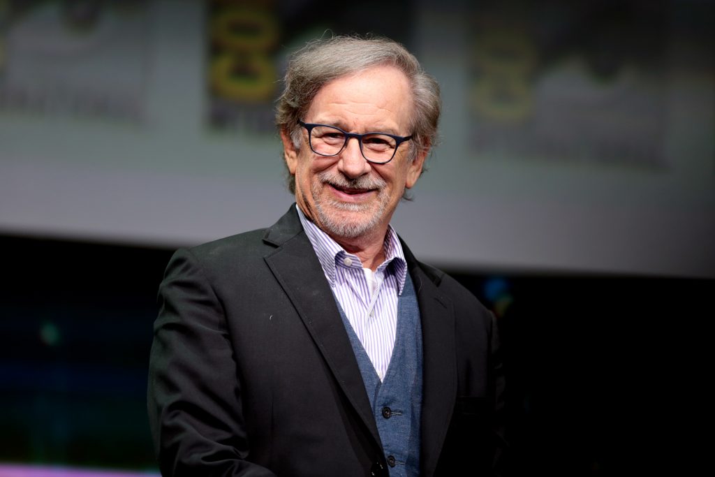 Steven Spielberg speaking at the 2017 San Diego Comic Con International. Photo by Gage Skidmore from Peoria, AZ, United States of America, CC BY-SA 2.0 , via Wikimedia Commons
