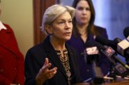State Sen. Janet Bewley speaks at a Capitol press conference. Coburn Dukehart/Wisconsin Watch
