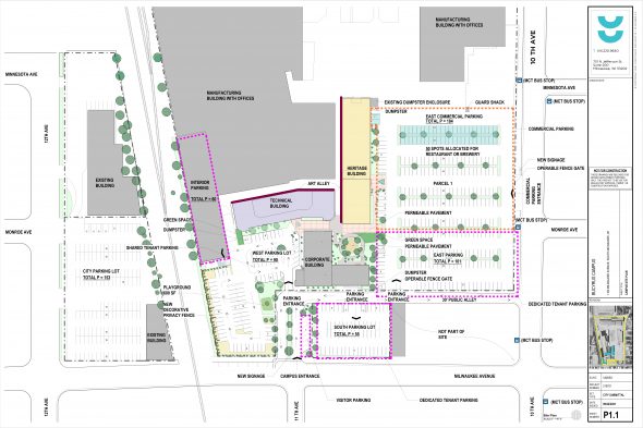 Campus site plan. Image from Continuum Architects + Planners, S.C.