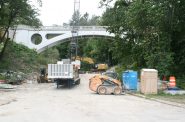 Ravine Road Bridge rehabilitation work. Photo by Jeramey Jannene.