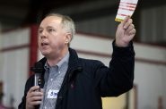 Assembly Speaker Robin Vos speaks during the 1st District GOP Fall Fest on Saturday, Sept. 24, 2022, at the Racine County Fairgrounds in Union Grove, Wis. Angela Major/WPR