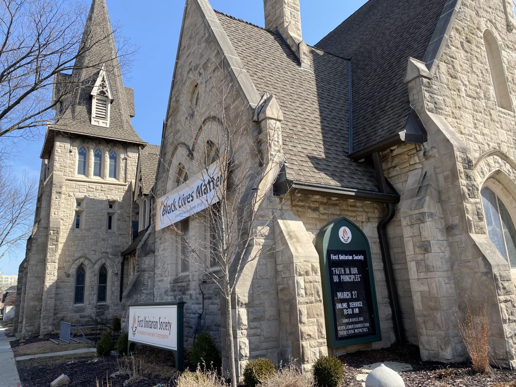 First Unitarian Church. Photo taken March 21, 2022 by Cari Taylor-Carlson.
