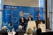 Tim Michels addresses the Rotary Club of Milwaukee. Photo by Jeramey Jannene.