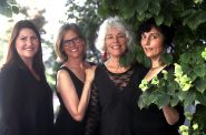 The Tapestry Vocal Ensemble. L to R: Deborara Rentz-Moore, Cristi Catt, Laurie Monahan, and Daniela Tosic. Photo courtesy of Early Music Now.