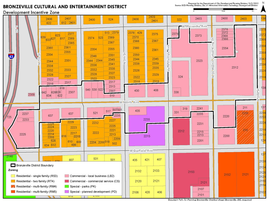 The Bronzeville Cultural and Entertainment District. Image from the Department of City Development.