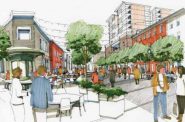 Pedestrianized E. Ivanhoe Pl. Image from Northeast Side Area Comprehensive Plan