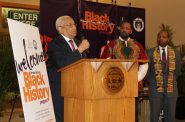 Dr. William Finlayson speaks at the 2019 Milwaukee Black History Month program. Photo from City of Milwaukee City Clerk's Office, Public Information Division.