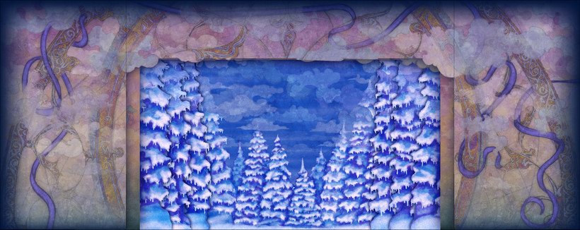 A design of the "land of the snow" for Milwaukee Ballet's reimagined production of "The Nutcracker" next year. Photo courtesy of Milwaukee Ballet and Scenic Designer Todd E. Ivins.