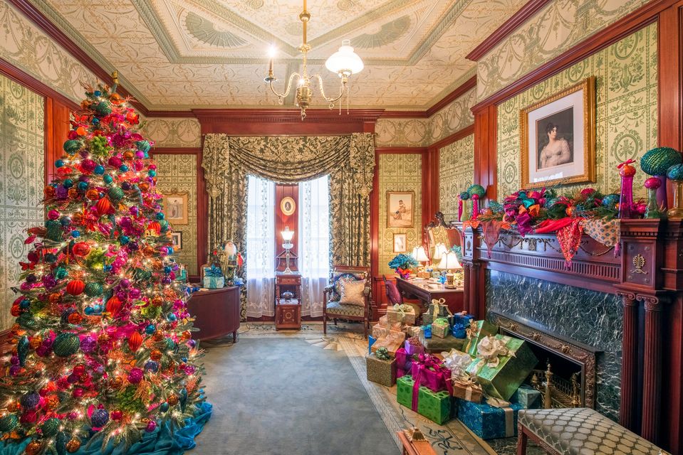 Pabst Mansion at Christmas. Image courtesy of the Pabst Mansion.