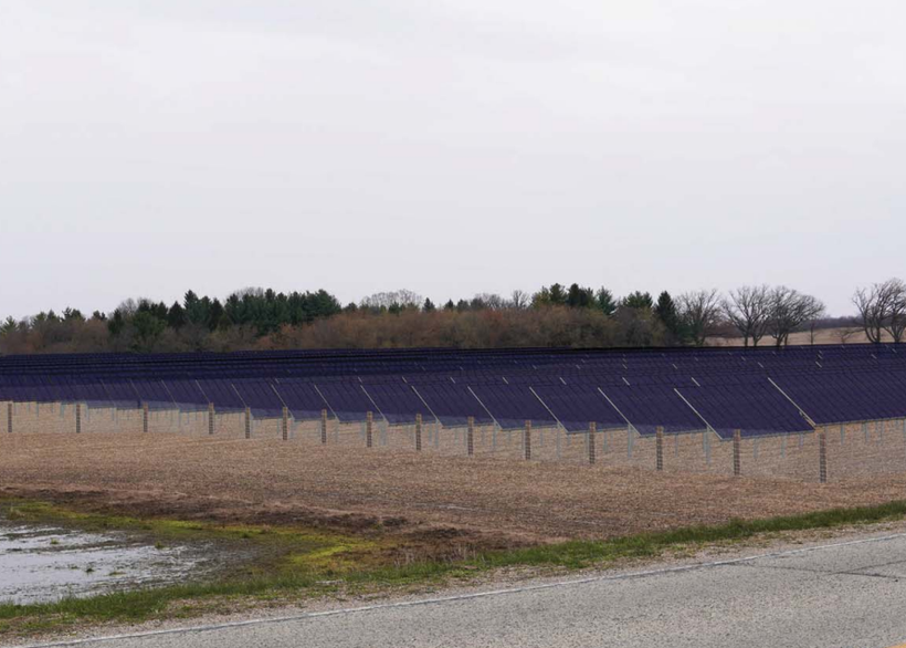 This is a rendering of what the Darien Solar Energy Center could look like. The $451 million project took another step forward last week when the Public Service Commission of Wisconsin unanimously approved Wisconsin Public Service’s purchase. Photo courtesy of the town of Darien
