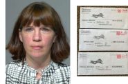 Kimberly Zapata (left, image from Milwaukee County) and military ballots (right, image from Rep. Brandtjen).
