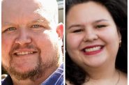 County Board candidates Travis Hope and Caroline Gómez-Tom.