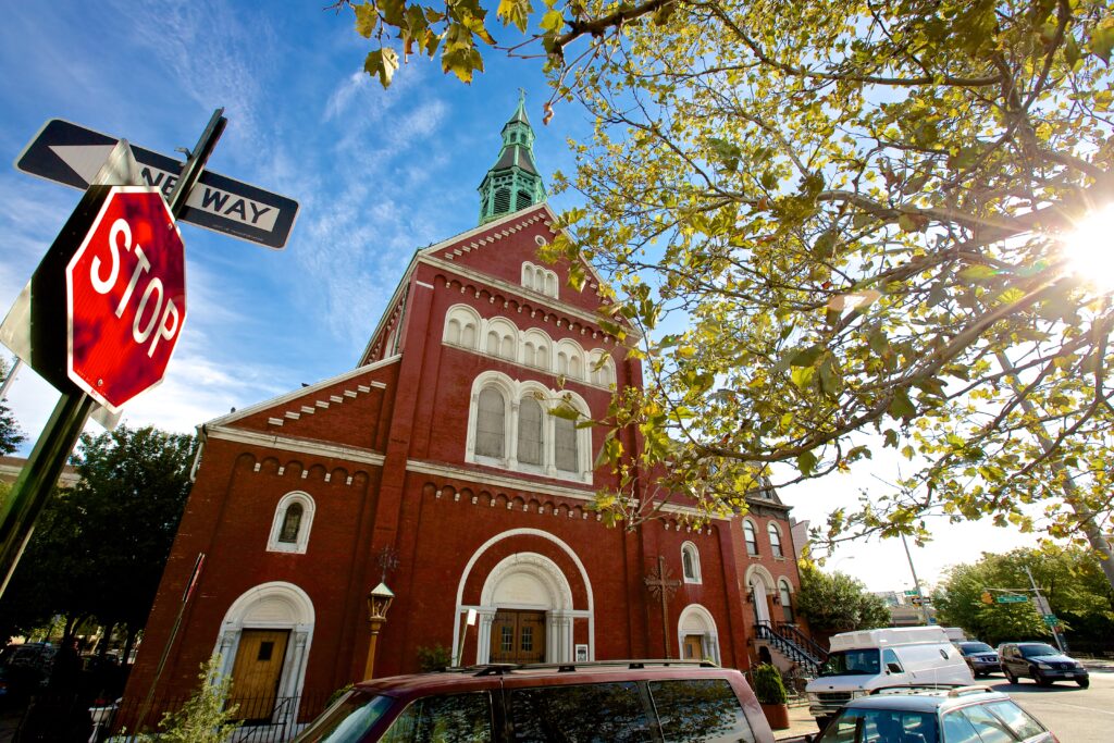  Picture of a Christian church in Williamsburg, Brooklyn, taken in October 2012 | Getty Images Creative