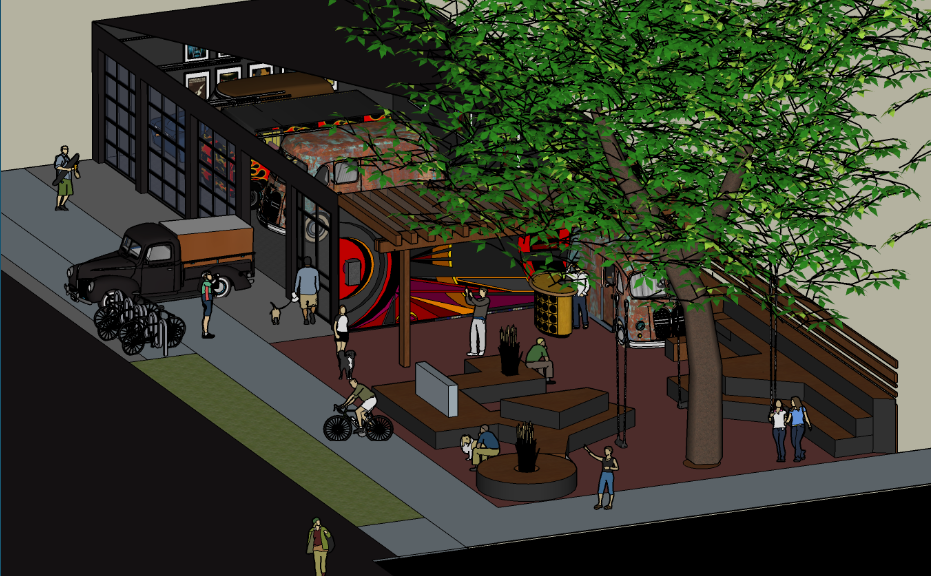 Giving Tree Garage rendering. Rendering courtesy of Nathaniel Davauer.