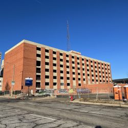 Ramada Milwaukee Downtown demolition, 633 W. Michigan St. Photo by Jeramey Jannene.