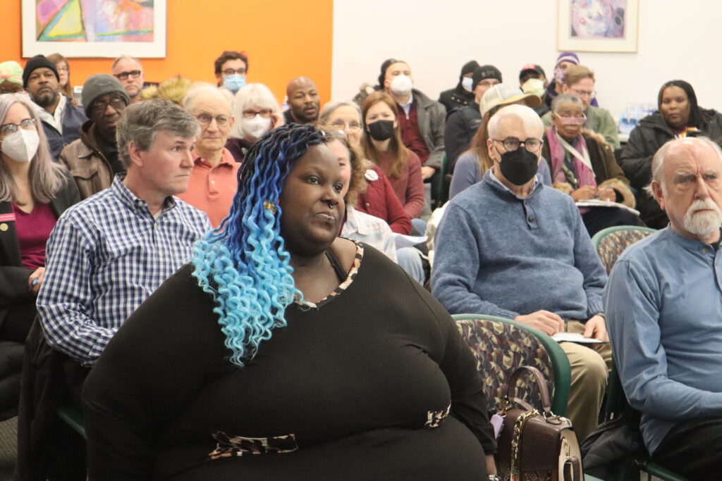 Milwaukee residents gather to speak at the city’s ARPA Task Force meeting Saturday. (Photo | Isiah Holmes)