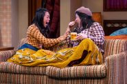 Milwaukee Repertory Theater presents The Heart Sellers in the Stiemke Studio February 7 – March 19, 2023. Pictured: Nicole Javier and Narea Kang. Photo by Michael Brosilow.