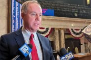Assembly Speaker Robin Vos (R-Rochester) has said he is open to the possibility of dedicating one cent of Wisconsin’s five-cent sales tax per dollar to shared revenue. (Baylor Spears | Wisconsin Examiner)