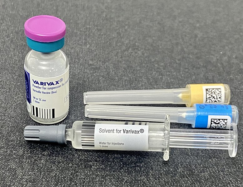 VARIVAX powder and solvent for suspension for injection (varicella vaccine: live). (CC BY-SA 4.0) https://creativecommons.org/licenses/by-sa/4.0/deed.en