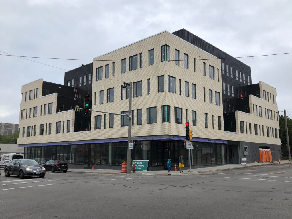 Construction is nearly complete on The East Sider. Photo taken September 27th, 2019 by Jeramey Jannene.