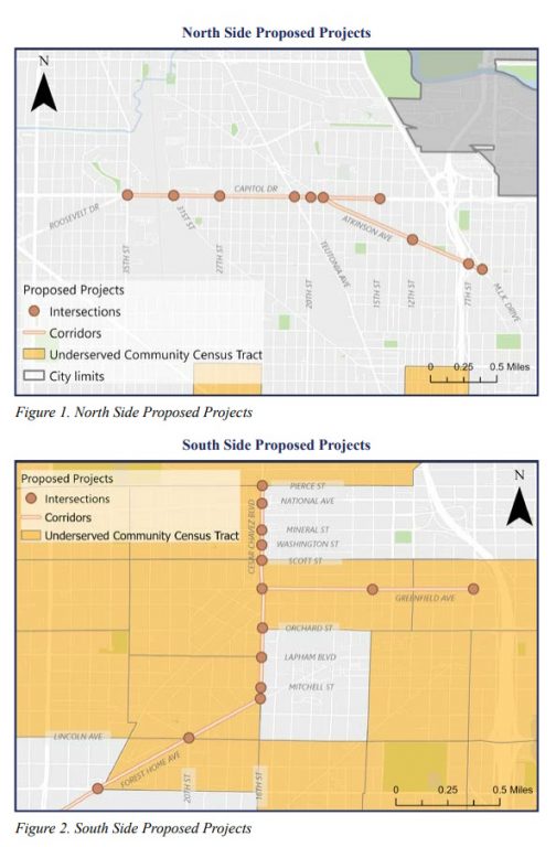 Proposed intersection improvements. Image from DPW grant application.