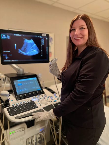Brittany Ousterhout, 24, works at a clinic in Madison as an ultrasound technician. She had originally wanted to be a veterinarian before she crunched the numbers in a high school class in financial literacy. Photo from The Badger Project.