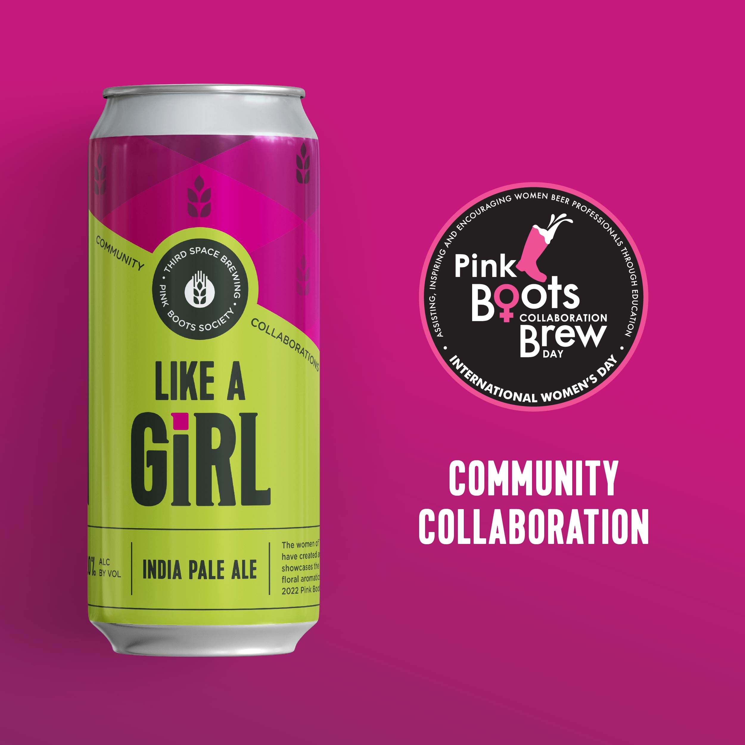 “Like a Girl” IPA Brewed Exclusively by Women, Debuts at Third Space Brewing on March 8th, International Women’s Day