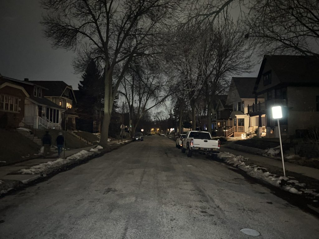 Street light outage on S. Lenox St. in Bay View. Photo by Jeramey Jannene.