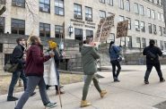 On March 21, members of the Justice for Brieon Green Coalition, along with other activists and community members, picketed to raise awareness of conditions at the Milwaukee County Jail, where four people have died since June. Photo by Devin Blake/NNS.